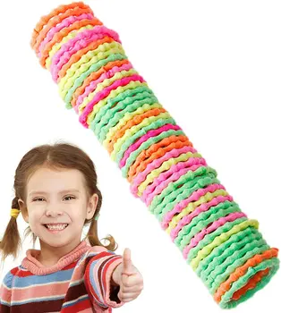 O Cabelo colorido Laços | Multicolor sem costura Algodão Criança Cabelo Laços de Bebê,Faixas de Cabelo para Meninas e Crianças, Pequeno Cabelo Macio Elásticos Po